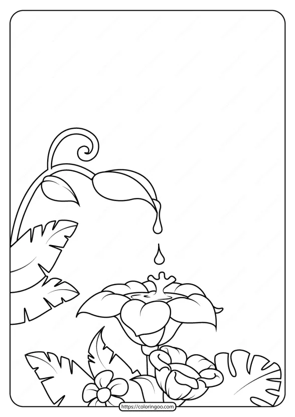 free printable flowers pdf coloring pages 16