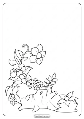 Free Printable Flowers Pdf Coloring Pages 19