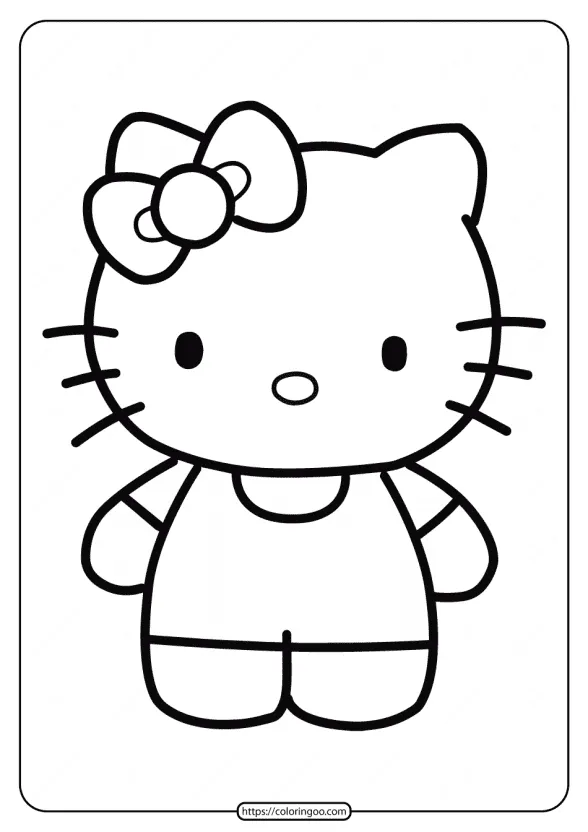 Free Printable Hello Kitty Coloring Pages 1 free printable hello kitty coloring pages