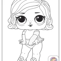 free printable lol surprise glamour queen coloring page