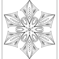 free printable snowflake pdf coloring page 03