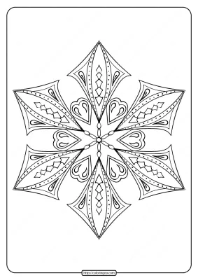 Free Printable Snowflake Pdf Coloring Page 03