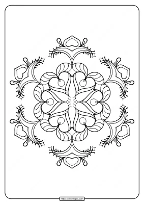Free Printable Snowflake Pdf Coloring Page 04