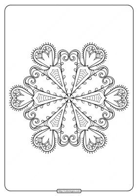 Free Printable Snowflake Pdf Coloring Page 05