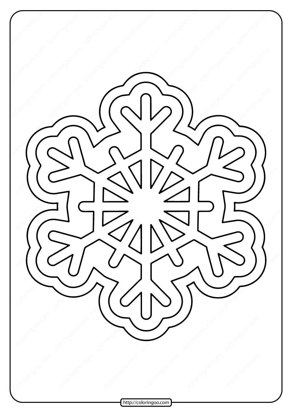 free printable snowflake pdf coloring page