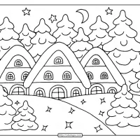 Free Printable Snowy House Pdf Coloring Page 31 free printable snowy house pdf coloring page