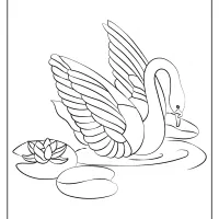 free printable swan pdf coloring page