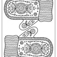 free printable warm knitted mittens coloring page