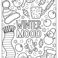 Free Printable Winter Mood Pdf Coloring Page 28 free printable winter mood pdf coloring page