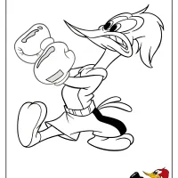 Woody Woodpecker Boxing Coloring Pages