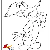Woody Woodpecker Making Plans Coloring Pages