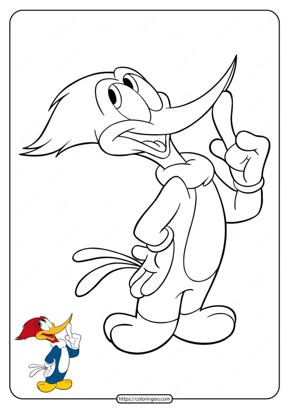 Woody Woodpecker Making Plans Coloring Pages 1 Woody Woodpecker Making Plans Coloring Pages