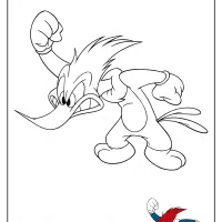 Printable Woody Woodpecker Coloring Sheet