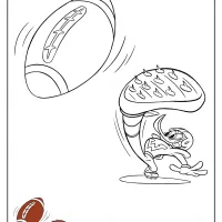 American Football Player Woody Coloring Page