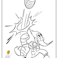 Football Player Woody Woodpecker Coloring Page