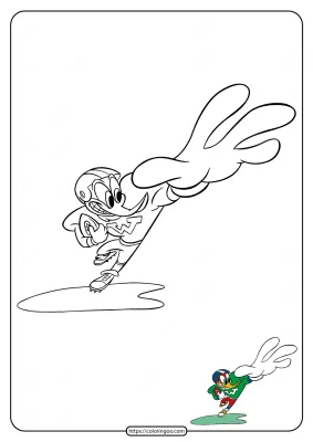 Woody Woodpecker Plays American Football Coloring Page