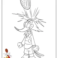 Woody Woodpecker Playing Football Coloring Pages