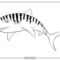 Printable Animal Outline for Shark Coloring Page 13 printable animal outline for shark coloring page