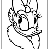 printable daisy duck pdf coloring page 05
