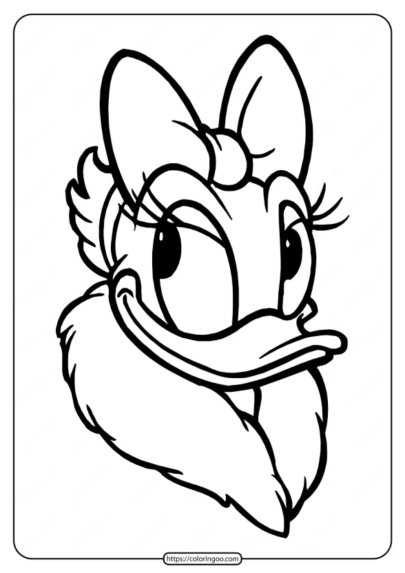 Printable Daisy Duck Pdf Coloring Page 05 1 printable daisy duck pdf coloring page 05