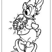 printable daisy duck pdf coloring page 07