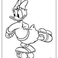 printable daisy duck pdf coloring page 09