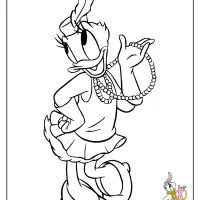 printable daisy duck pdf coloring page 10