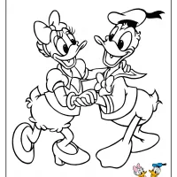 printable daisy duck pdf coloring page 11