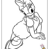 printable daisy duck pdf coloring page 12