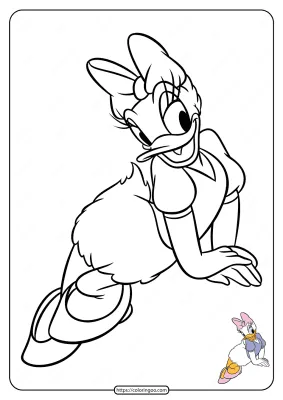 Printable Daisy Duck Pdf Coloring Page 12