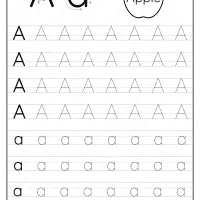 printable dotted letter a tracing pdf worksheet