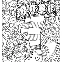 printable girl on ice skates with snowflakes coloring page