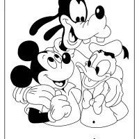 printable mickey mouse best friends coloring page