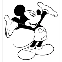printable mickey mouse embrace coloring page