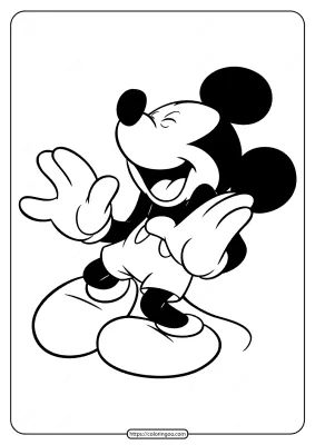 Printable Mickey Mouse LOL Coloring Page