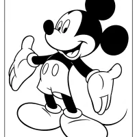 printable mickey mouse right here coloring page