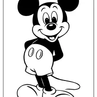 printable mickey mouse very sweet coloring page