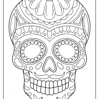 printable sugar skull pdf coloring pages 02