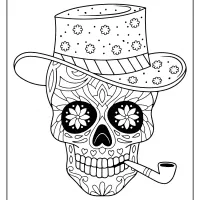 printable sugar skull pdf coloring pages 04