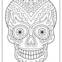 printable sugar skull pdf coloring pages 09