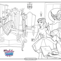 barbie in princess power coloring pages for girls