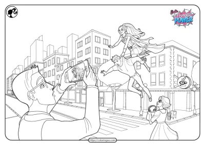 Barbie in Princess Power Coloring Pages for Kids