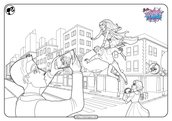 Barbie in Princess Power Coloring Pages for Kids 1 barbie in princess power coloring pages for kids