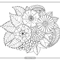free flowers coloring pages for print