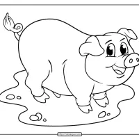 free pig coloring pages for kids