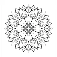 free printable adult floral mandala coloring page 74