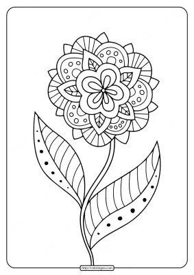 Free Printable Adult Floral Mandala Coloring Page 75