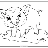 free printable baby pig coloring pages