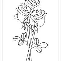 free printable bunch of roses coloring pages