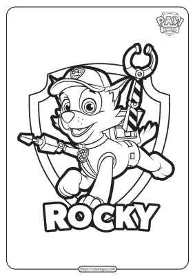 Free Printable Paw Patrol Rocky Coloring Pages